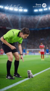 He Scored | WhiteEar Real Cat