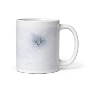 White glossy mug
